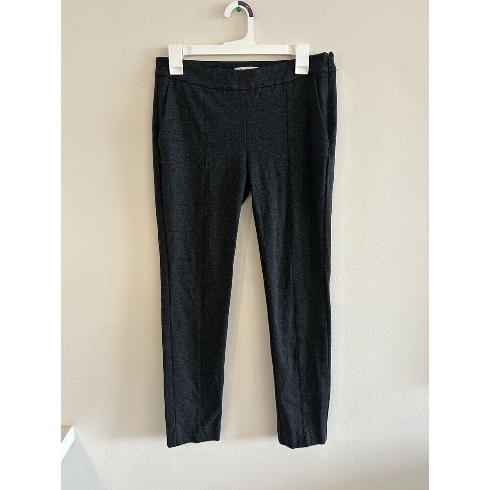 CAbi Sz 4 Dark Gray Audrey Stretch Ponte Knit Side Zip Pants Style